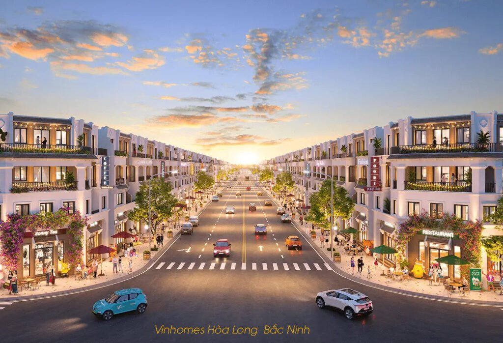 Khu shophouse thương mại sôi động tại Vinhomes Hòa Long Bắc Ninh